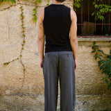Ivan Fitted Knit Tank, Black