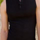 Ivan Fitted Knit Tank, Black