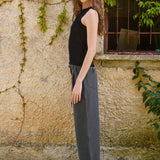 Ivan Fitted Knit Tank, Black