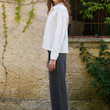Nika Shirt, White Stripe