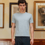 Brando Fitted T-Shirt, Light Grey Marl