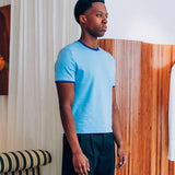 Brando T-Shirt, Sky Blue Ringer