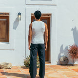 Ivan Fitted Knit Tank, White