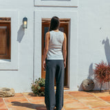Ivan Fitted Knit Tank, White