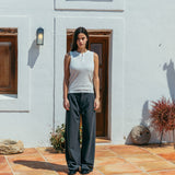 Ivan Fitted Knit Tank, White