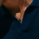 James Open Knit Polo, Navy