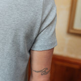 Brando Fitted T-Shirt, Light Grey Marl