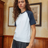 Brando Raglan T-Shirt, White/Navy