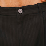 Lowen Striped Trousers, Black
