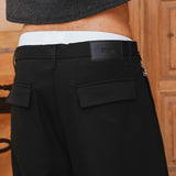 Lowen Striped Trousers, Black