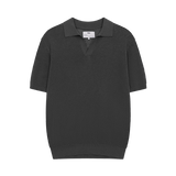 James Open Knit Polo, Grey