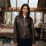 Zayn Leather Jacket, Brown