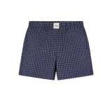Teo Cotton Shorts, Navy Check