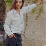 Nika Shirt, White Stripe